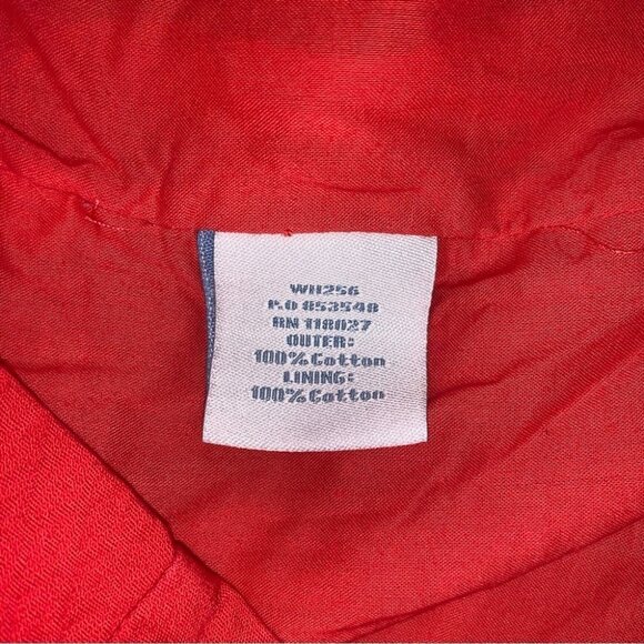 Boden Dress Size 10 US Long Red Coral Cotton Embroidered Sheath Lined Sleeveless - Picture 10 of 11